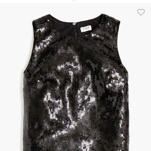 J. Crew Factory Black Sequin Sleeveless Top